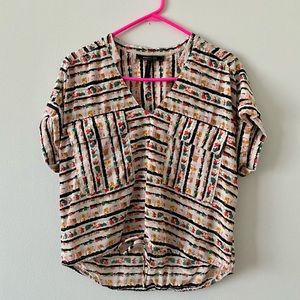 Multi color short sleeve top